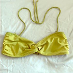 Green Black Poppy bikini top